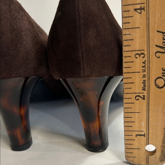 Salvatore Ferragamo Shoes Brown Espresso Suede Calf Sabrina Pump - Picture 14 of 16